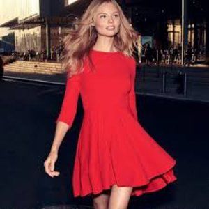 Express High Low Red Dress